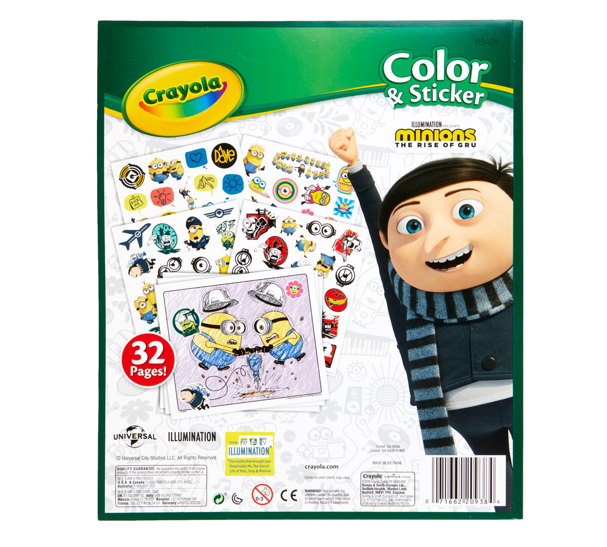 Minions 2 Color & Sticker Set - US 4686