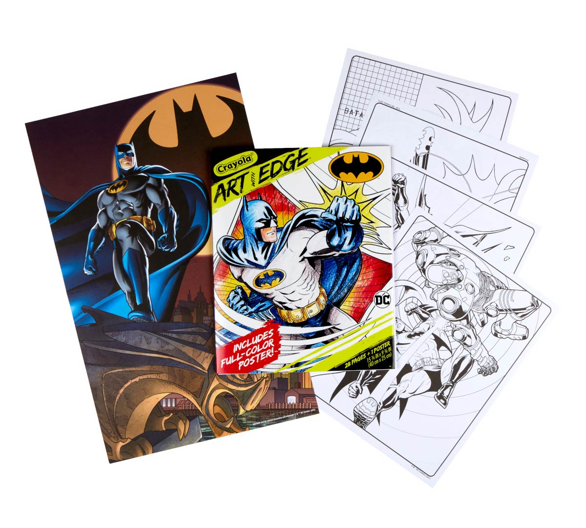 Art with Edge Batman Coloring Pages, 28 Sheets - US 4303