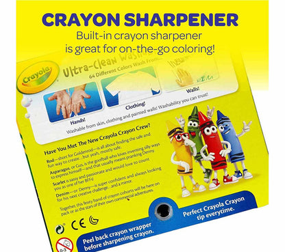Ultra-Clean Washable Crayons, 64 count, 2 Pack Bulk Set - US 9184