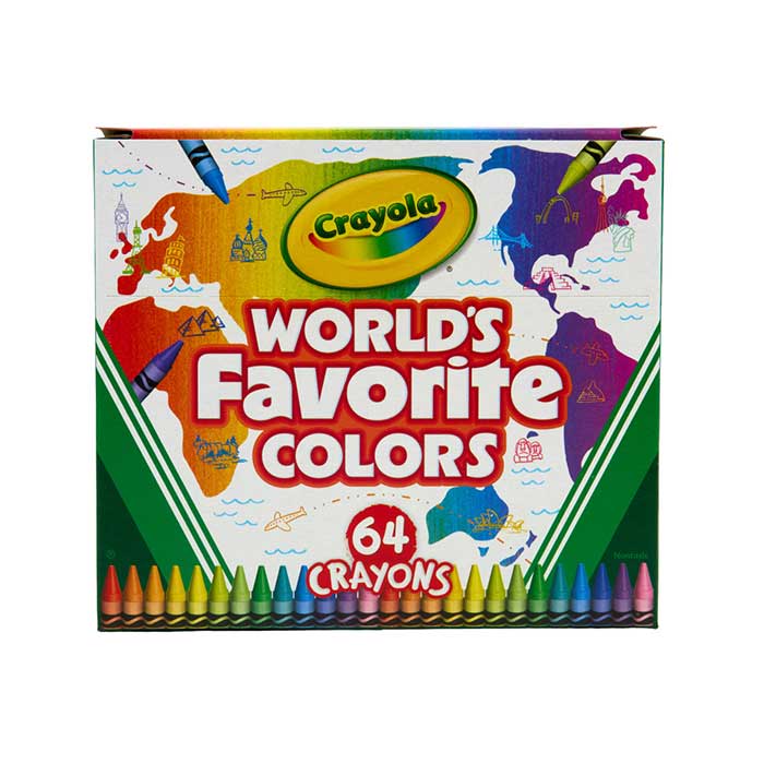 World's Favorite Colors, 64 count Crayons - US 2359