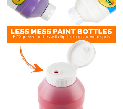 Washable Paint, 12 Count, 16 Ounce Bottles - US 0135
