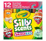 Silly Scents Smash Ups Wedge Tipped Washable Markers, 12 Count - US 6297