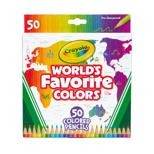World's Favorite Colors Colored Pencils, 50 count - US 4497