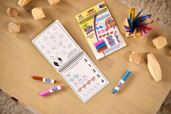Color & Erase Reusable Activity Pad, Numbers - US 3276